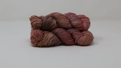 3 skeins of variegated yarn on a white surface and background